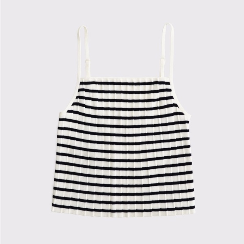 - Abercrombie Pleated Squareneck Sweater Tank